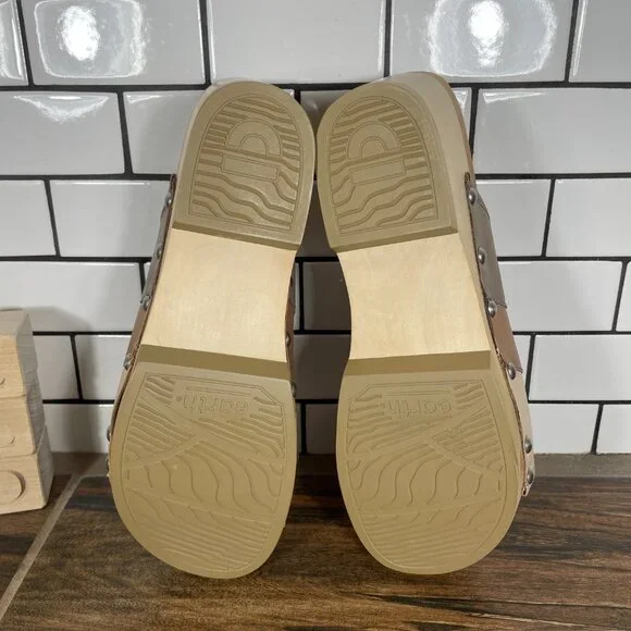 Earth Pine Tiga Womens Size 8.5 Shoes Multicolor Leather Platform Slide Sandal - Picture 9 of 16